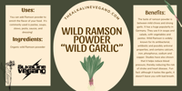 Image 2 of WILD RAMSON POWDER "WILD GARLIC"
