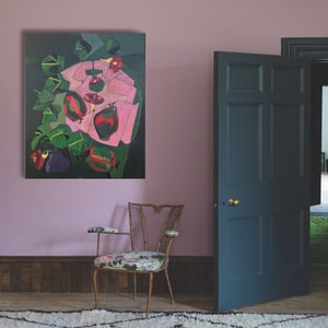 Image of 'Nasturtiums and Tomatoes,' Abstract Painting by Sandhills Studios