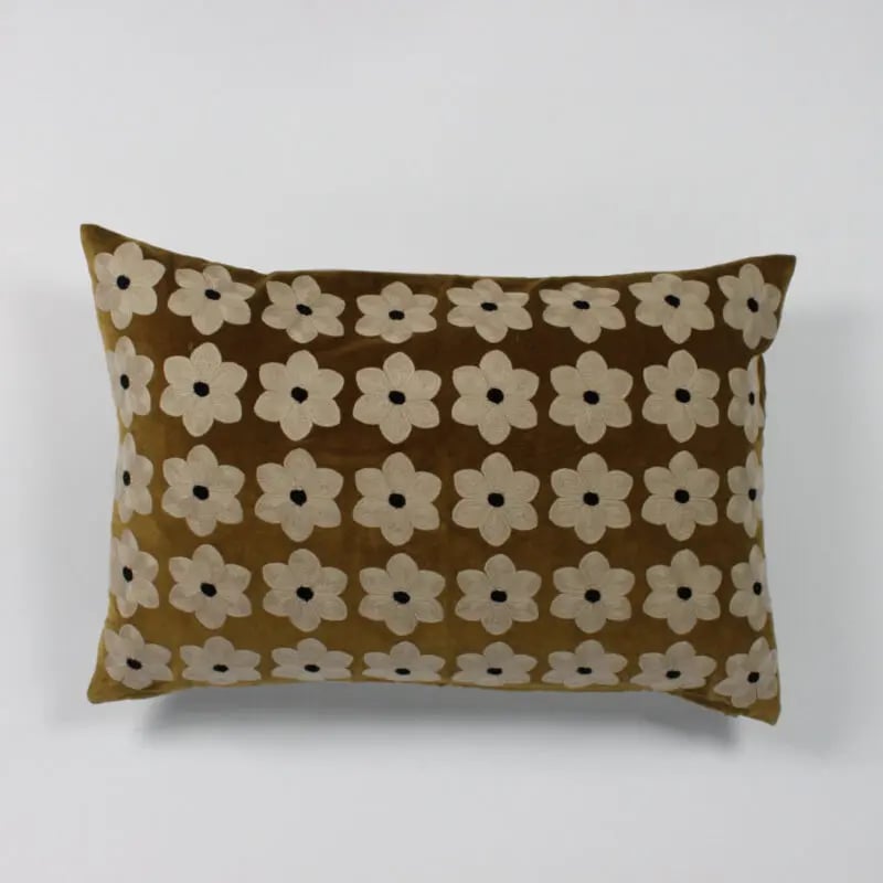 Image of Coussin velours Cognac