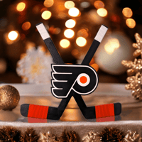Image 3 of Flyers Themed Hockey Stick Wall Decor