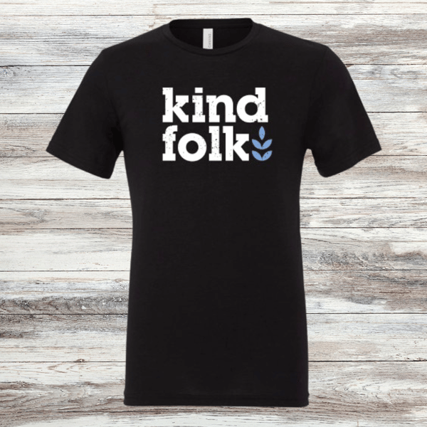 Image of Kind Folk T Shirt - Blue Guitar