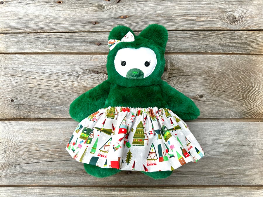 Image of Green Seal Bear - Cuddle sized- choose outfit