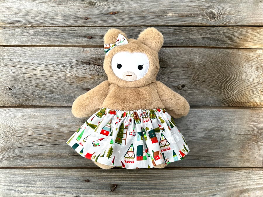 Image of Brown Seal Bear - Cuddle sized - pick dress
