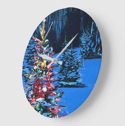 Christmas Glow Acrylic Clock
