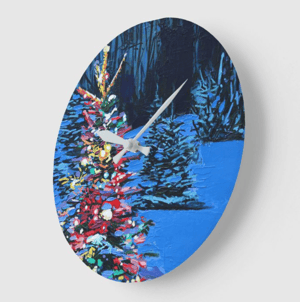 Image of Christmas Glow Acrylic Clock