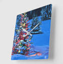 Christmas Glow Acrylic Clock