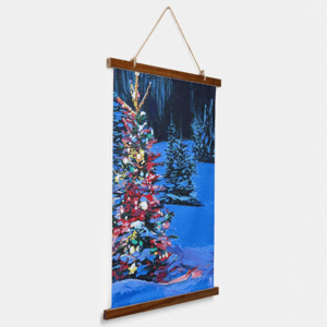 Image of Christmas Glow Wood Topped Tapestry