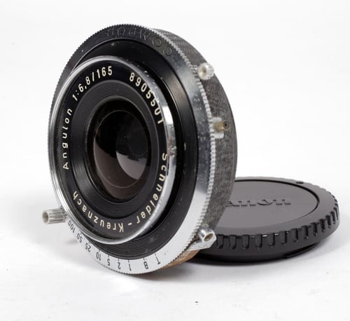 Image of Schneider Angulon 165mm F6.8 in Compur #2 wide angle lens for 8X10 #8633