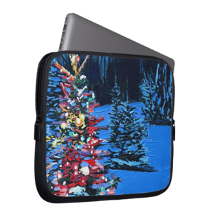 Image of Christmas Glow Neoprene Laptop Sleeve