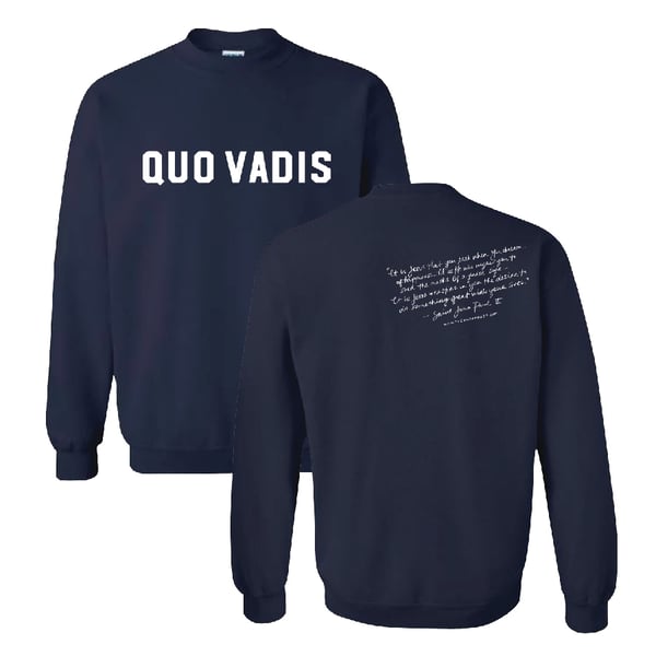 Image of Navy Blue Quo Vadis Crew Sweatshirt