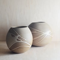 Image 2 of globe stoneware vase