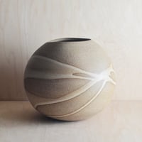 Image 1 of globe stoneware vase