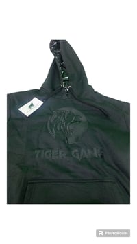 Image 3 of Black on black tiger gang Hoodie 