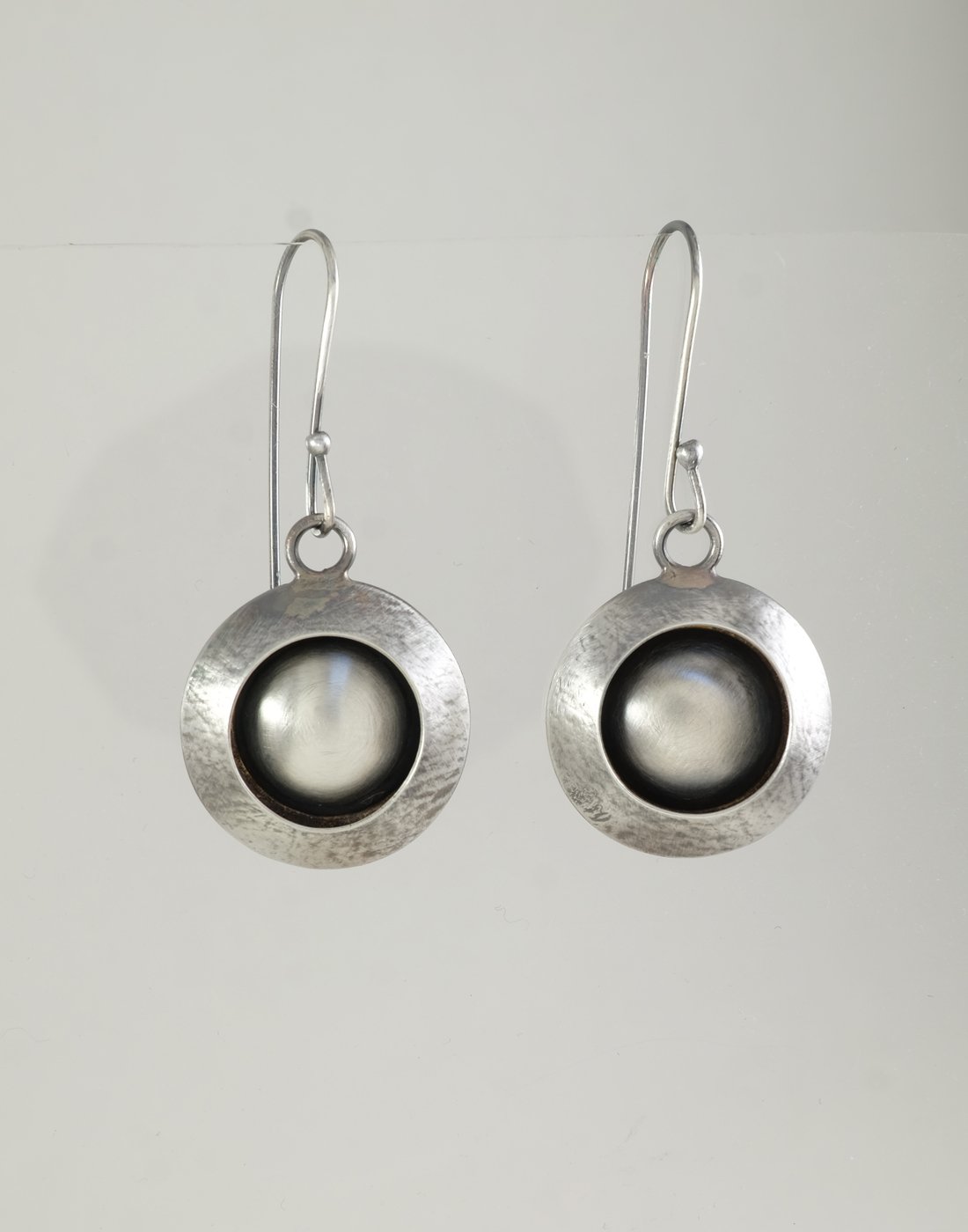 Image of Double Domed Sterling Earrings