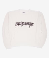 Image 1 of FUCKING AWESOME_DRIP LOGO KNITTED SWEATER :::CREAM:::