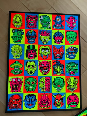 #1 and #2 monster black light posters. 
