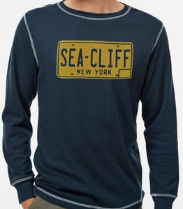 Image of Sea Cliff License Plate Long Sleeve Thermal Shirt