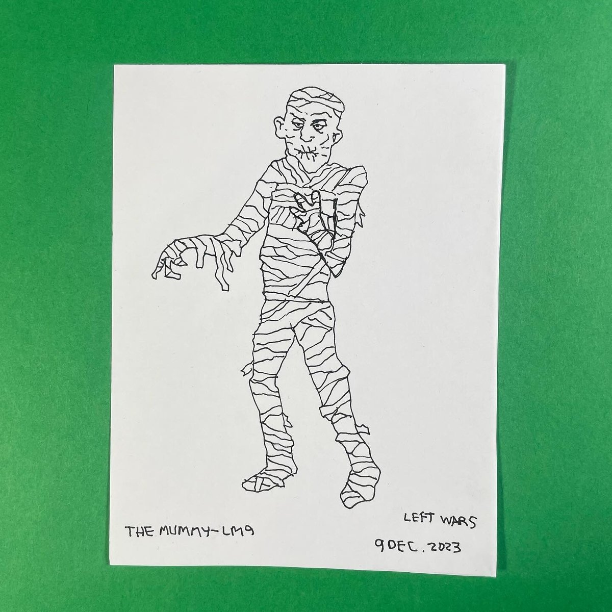 Image of The Mummy ink drawing 