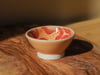 Red Squiggle Bowl with Orange Glaze