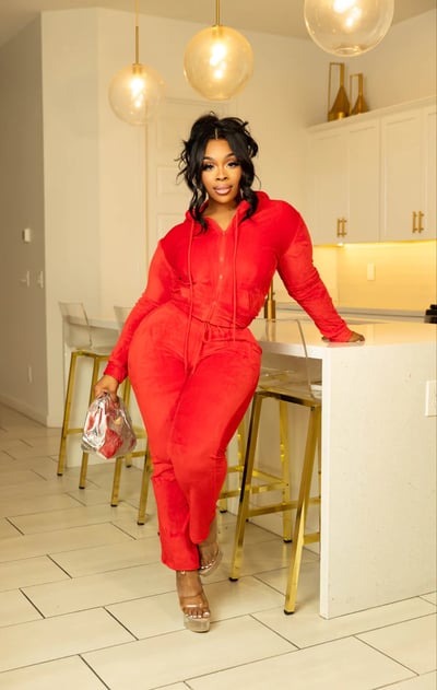 Image of 3PACK Real Juicy Sweatsuit- Red