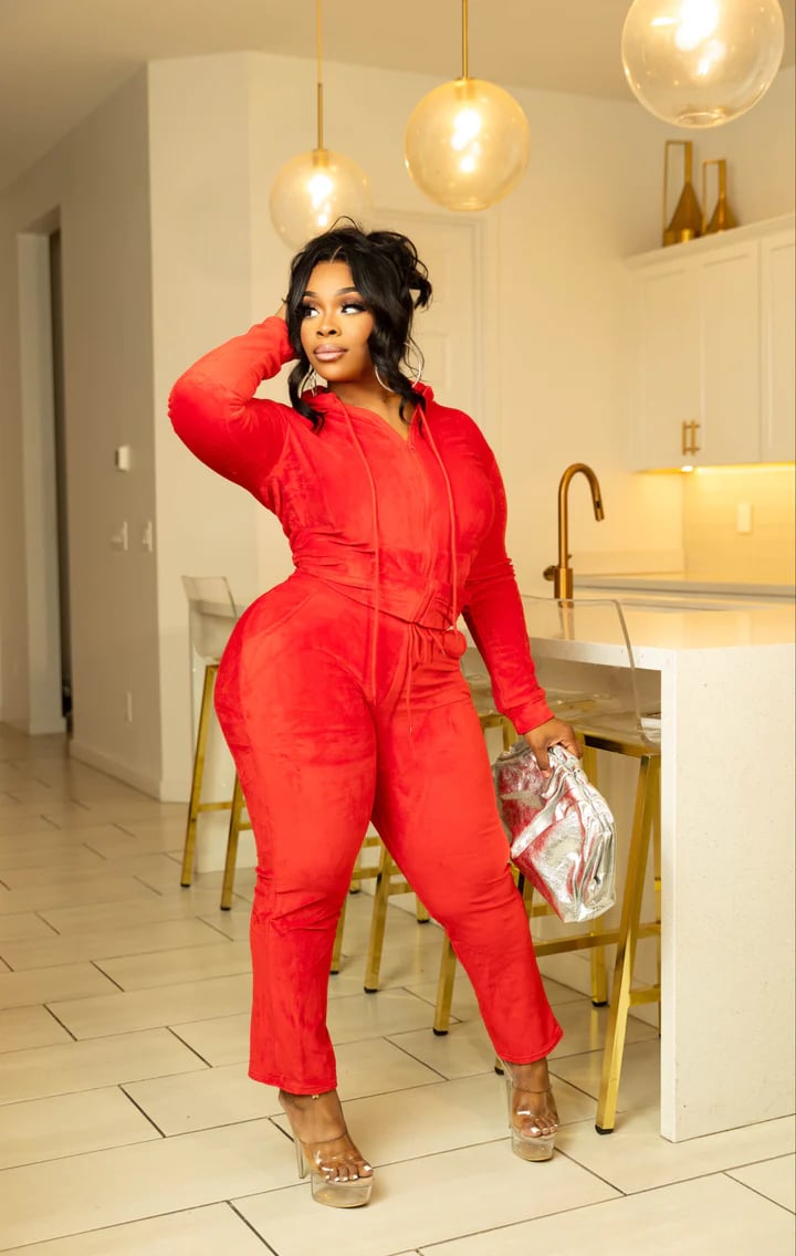 Image of 3PACK Real Juicy Sweatsuit- Red