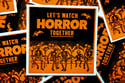 Let's Watch Horror Together Skeleton Sticker