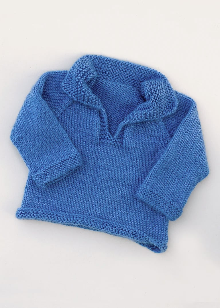 Image of Wool Sky Blue Baby Sweater