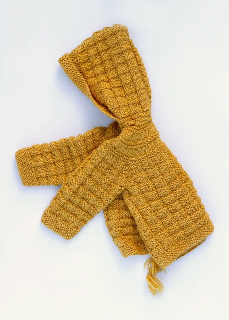 Image of Mustard Yellow Hooded Baby Jacket