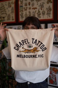 Image 2 of CHAPEL TATTOO TIGER TOTE BAG - "MELBOURNE VIC"