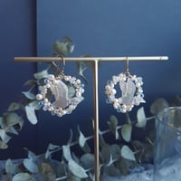 Image 1 of Pearl Goose Bird Hoop Earrings 1 | Vilde