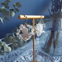 Image 3 of Pearl Goose Bird Hoop Earrings 1 | Vilde