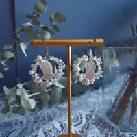 Image 2 of Pearl Goose Bird Hoop Earrings 1 | Vilde