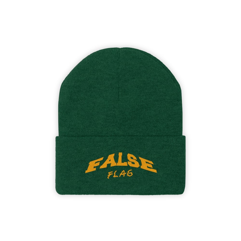 Image of False Flag Beanie Green/Gold