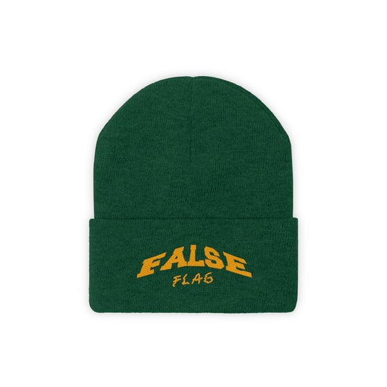 Image of False Flag Beanie Green/Gold