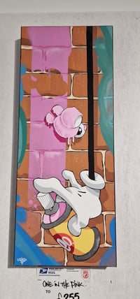 One In The Pink Cheo Bee spray mishap Original Cheo Canvas