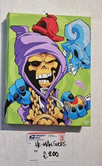 He-Man Sucks Skeletor character Cheo original canvas