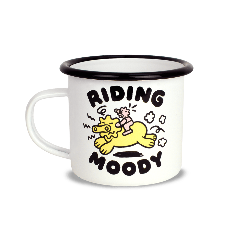 Image of Riding Moody Enamel Cup
