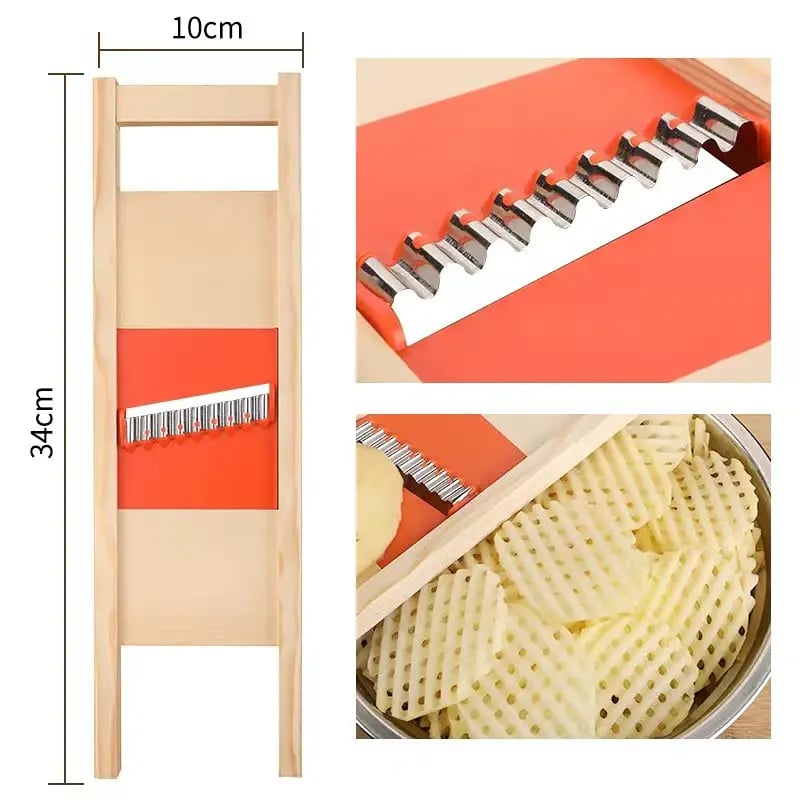 Fry Potato Cutter Slicer Stainless Steel Cut Waffle Slices