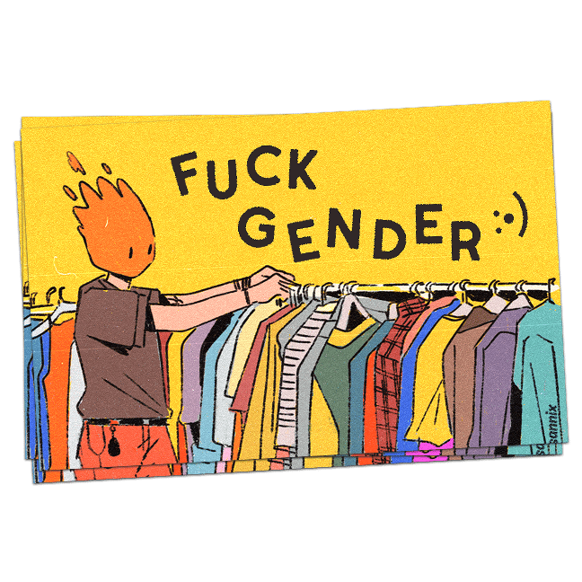 Fuck Gender :-) Sticker