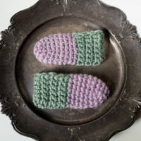 Image 2 of Sockslippers, Size L, Sage Peony