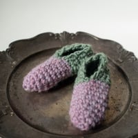 Image 1 of Sockslippers, Size L, Sage Peony