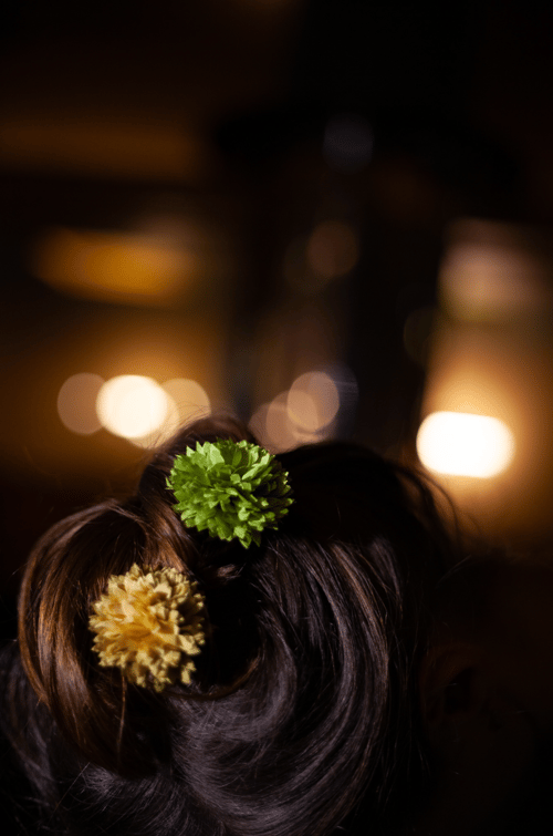 Image of Barrette Pompon Teinture naturelle