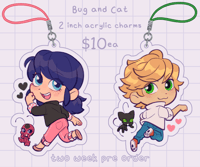 Bug and Cat Mini Charms