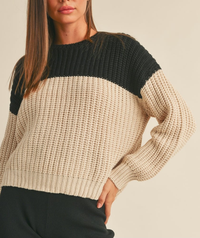 Image of Modern colorblock knit