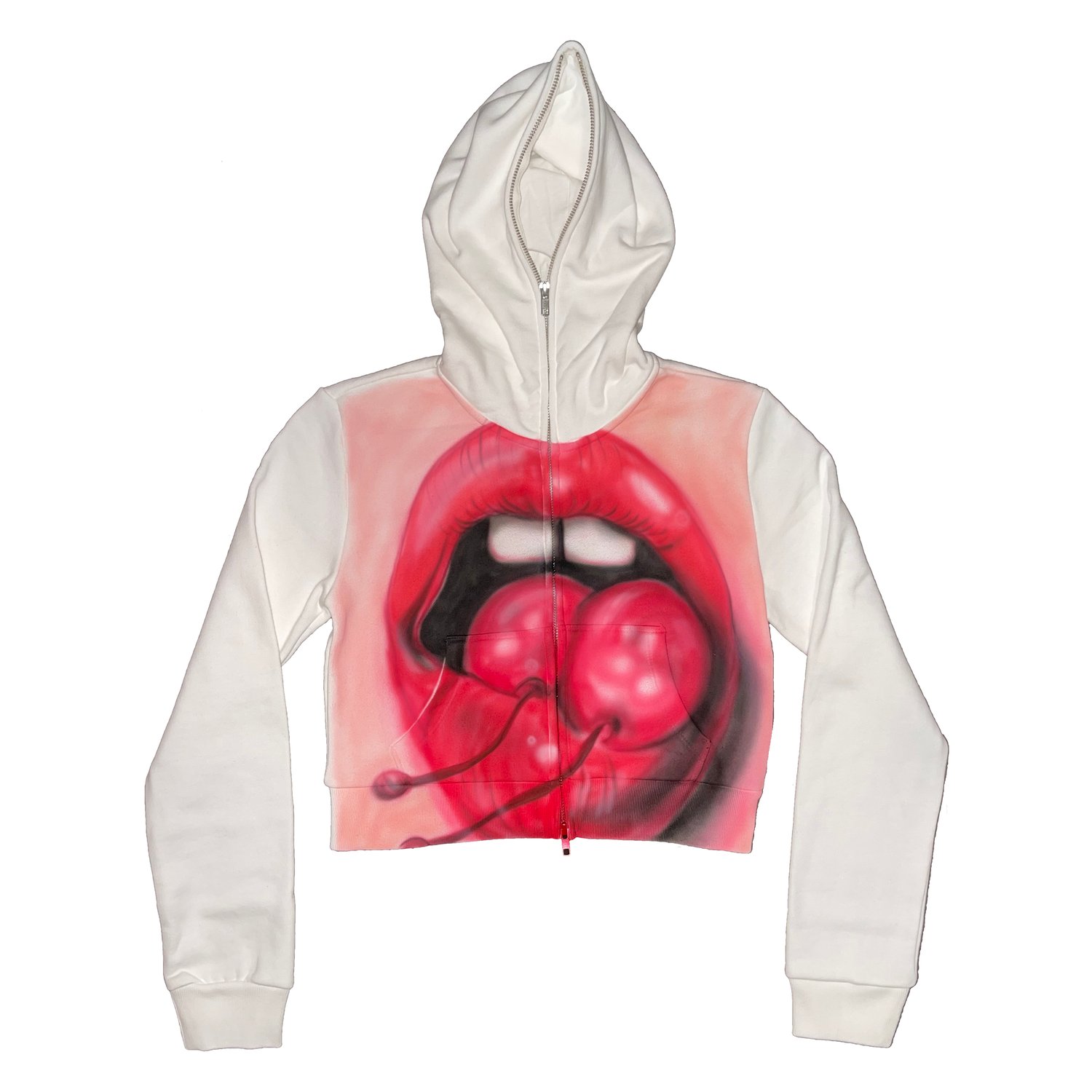 cherry cropped hoodie
