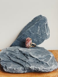 Image 4 of rough garnet stone ring