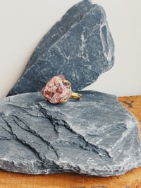 Image 2 of rough garnet stone ring