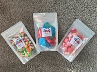 Freeze Dried Frenzy Candy Sampler: Freeze Dried Skittles, Airheads & Staburst Trio (3-4oz each bag)