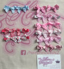 Ruby bow Clips 