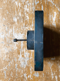 Image 4 of Large Push Pull Door Handle with Sunflower Design, 20th Century